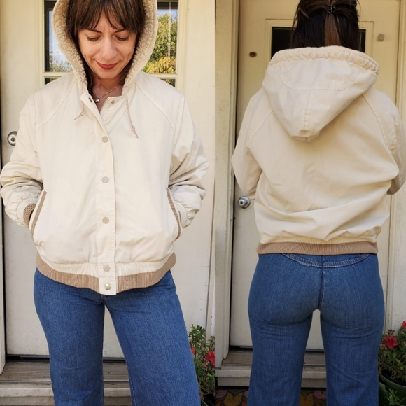 1980s cream coat medium - Picture 2 of 11